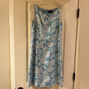 Ann Taylor Petite silk patterned shift dress - size 6P